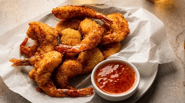 Coconut Prawns.