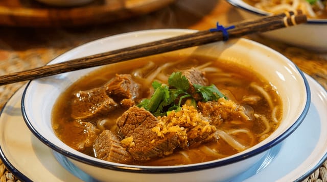 Thai Beef Stew Noodle Soup.